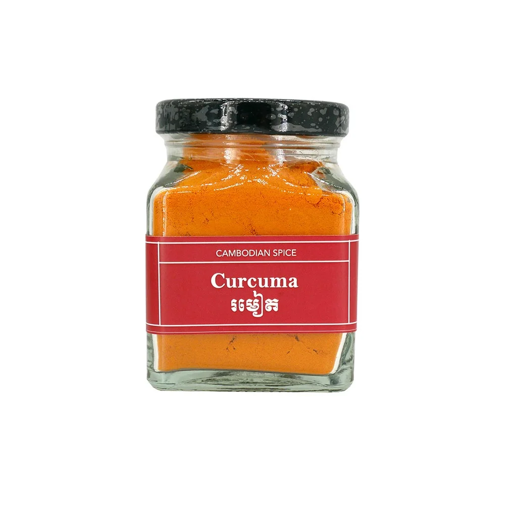 Curcuma in big glass pot