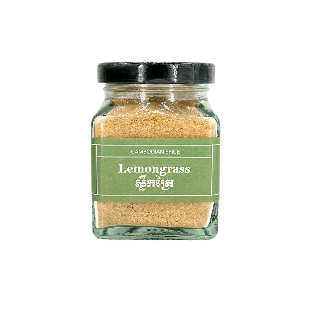 Lemongrass in big glass pot