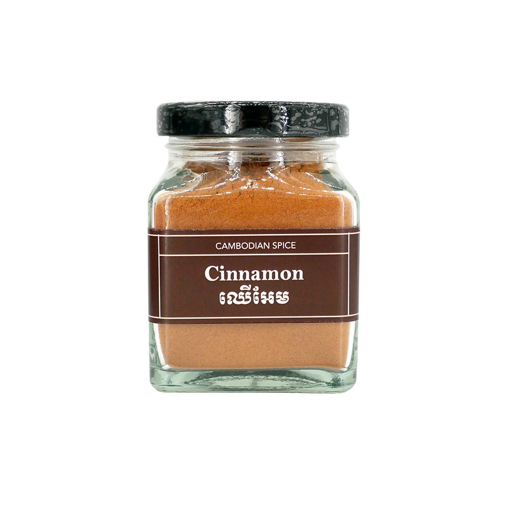 Cinnamon in big glass pot