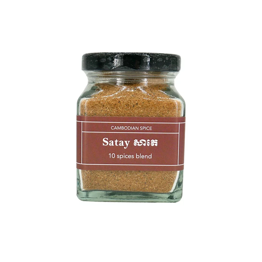 Satay in big glass pot