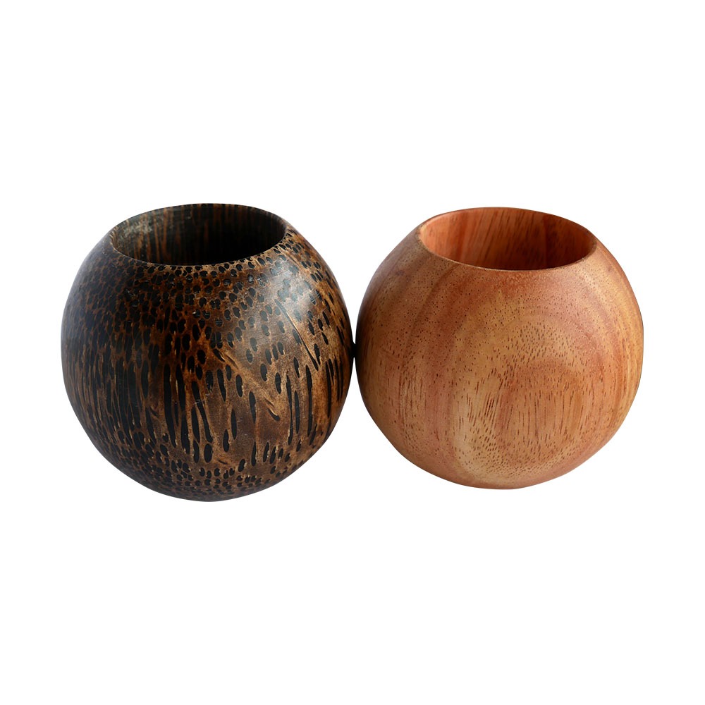 palm wood tealight candle holder
