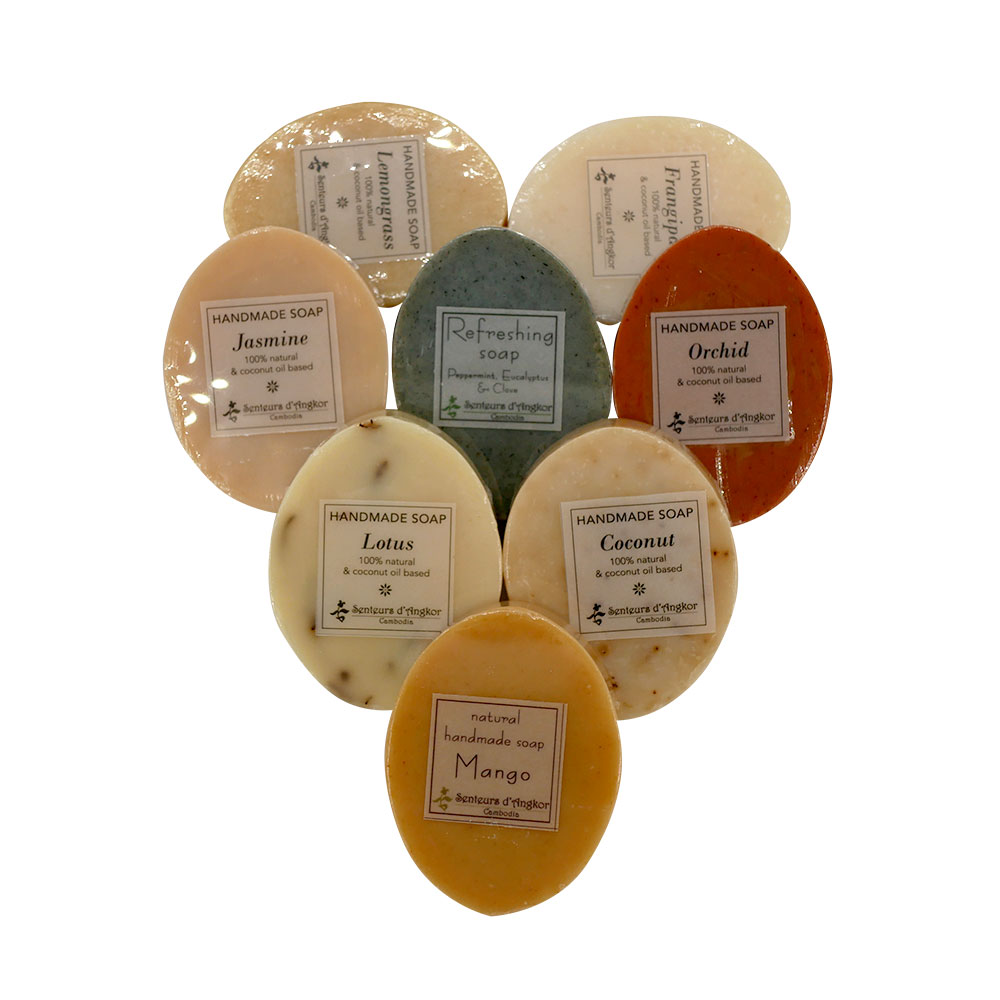 Natural oval soaps