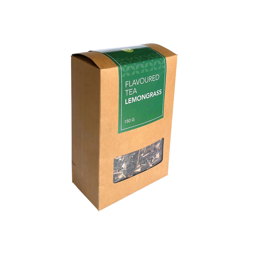 Lemongrass tea in paper box