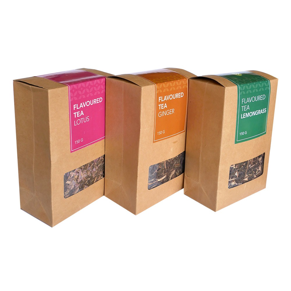 Tea in paper box, Lotus,ginger and lemongrass