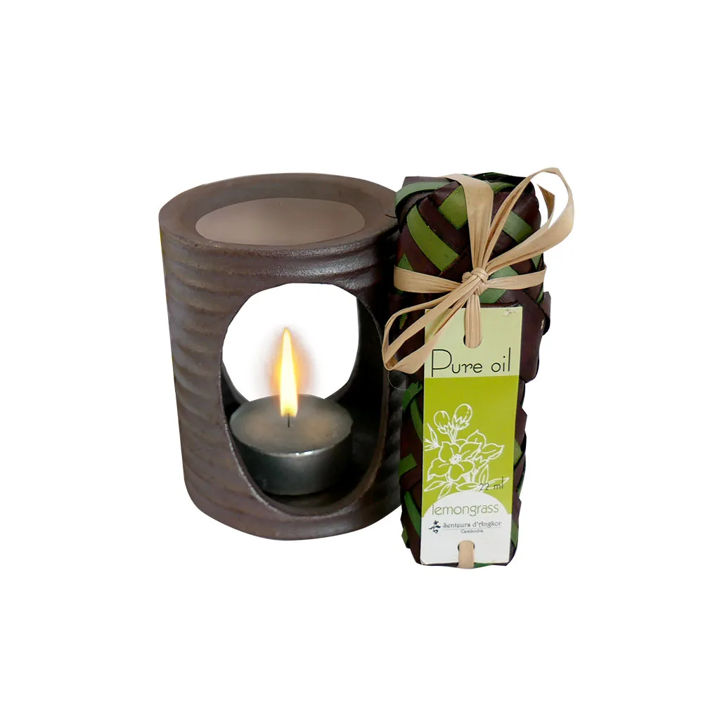 Burner lemongrass oil set