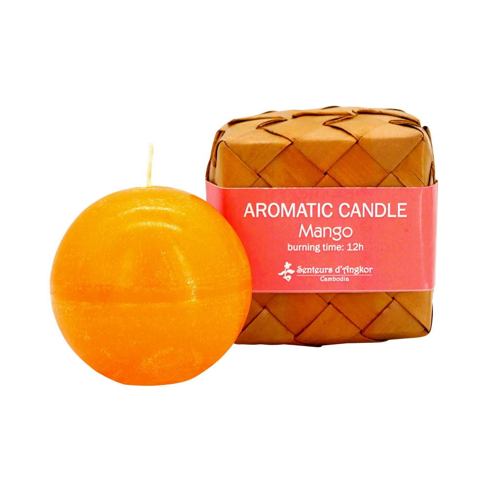 Mango aromatic boule candle