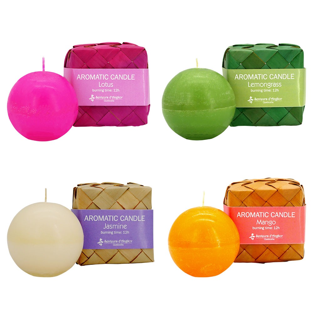 aromatic boule candle, 4 scented