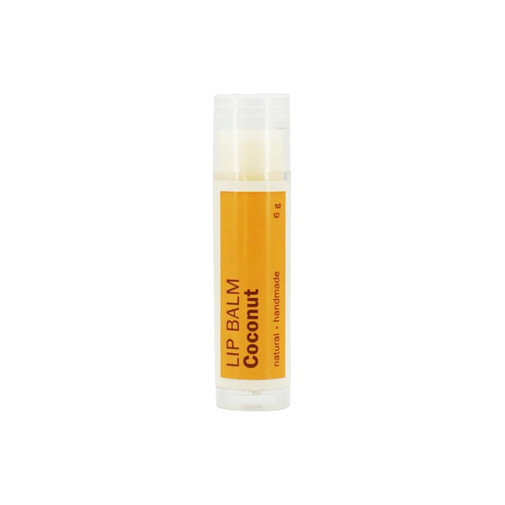 Natural lip balm stick, coconut scent