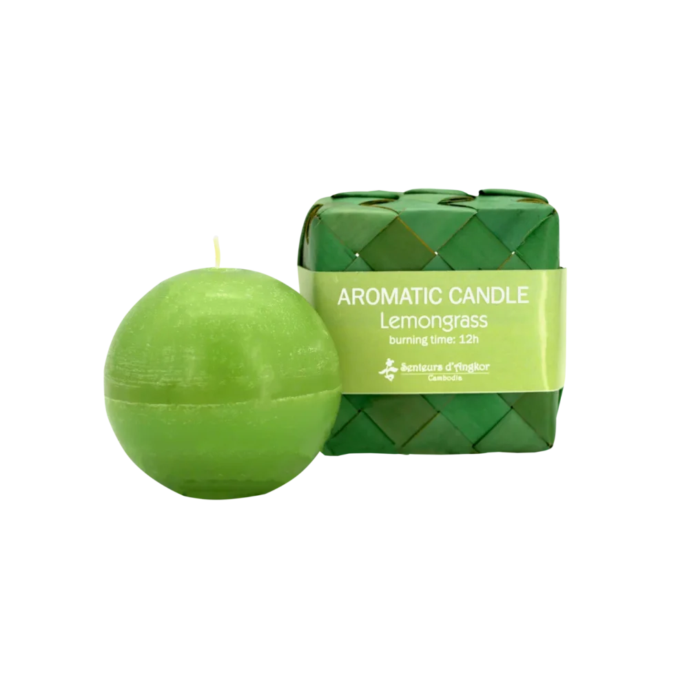 aromatic ball candle, lemongrass (lemongrass colour)