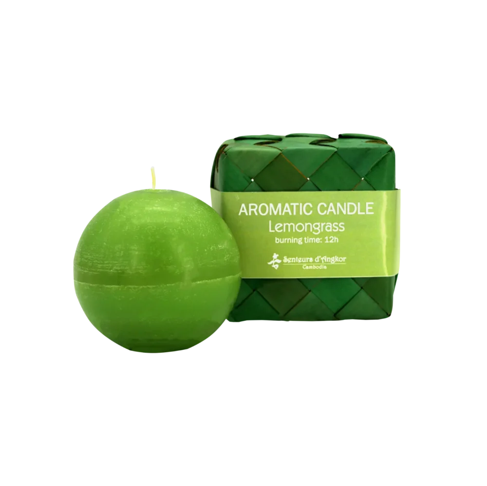 aromatic ball candle, lemongrass (lemongrass colour)