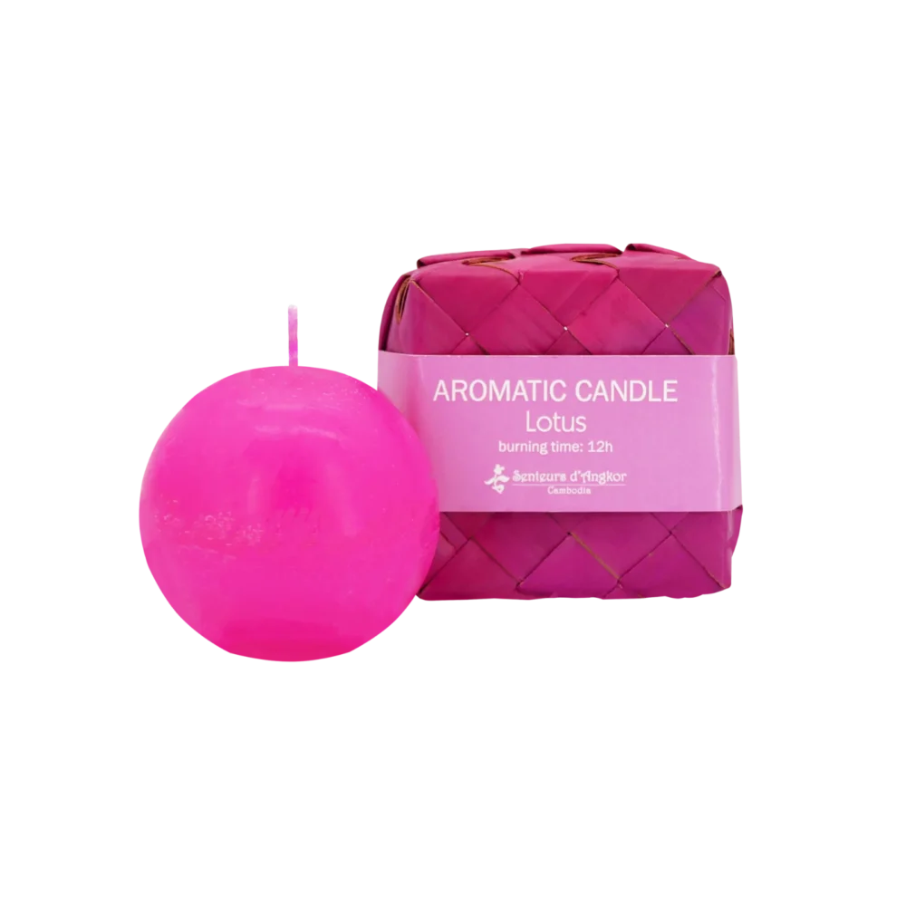 aromatic ball candle, lotus (pink colour)