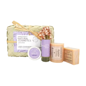 Gift Collection (lip balm, massage oil and two soaps), jasmine scents