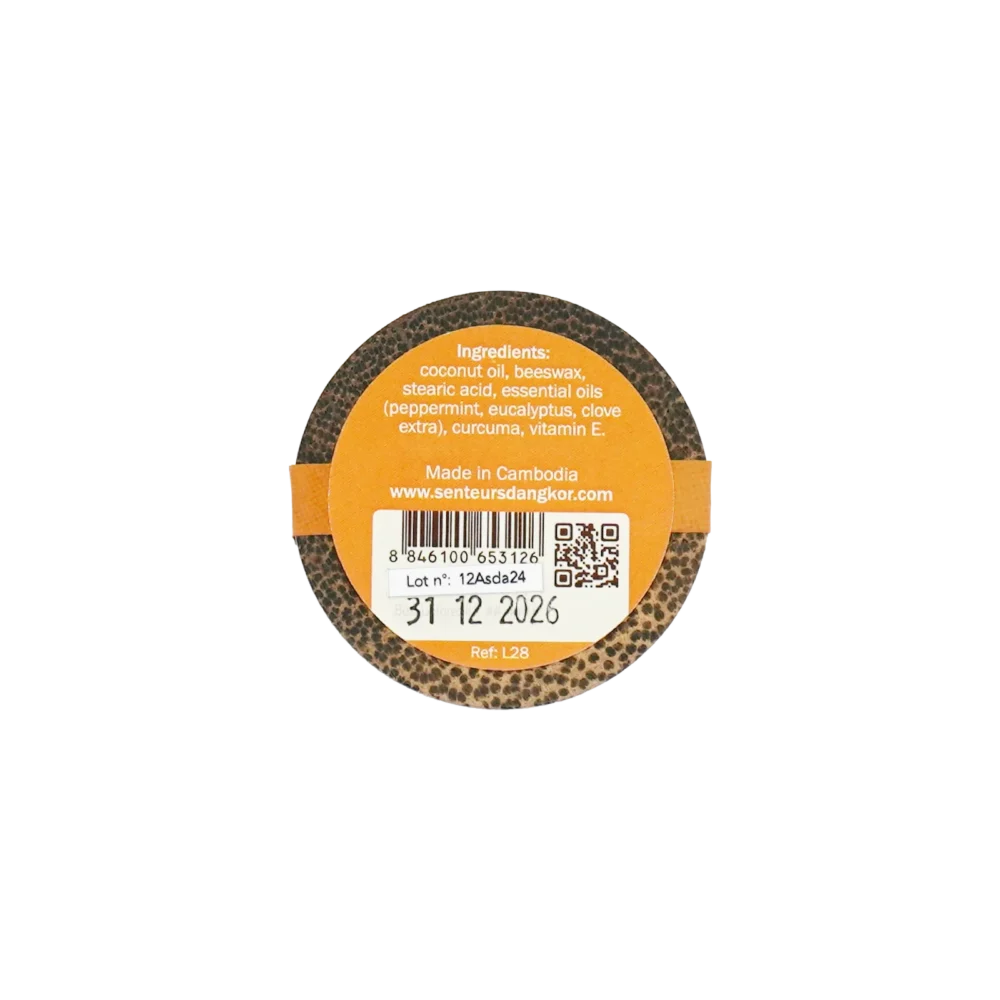 Angkor balm® (soft) in palm wood container, ingredients
