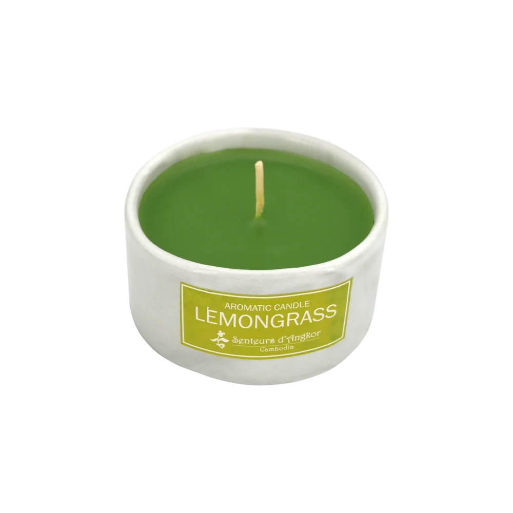 Candle in ceramic, lemongrass scent