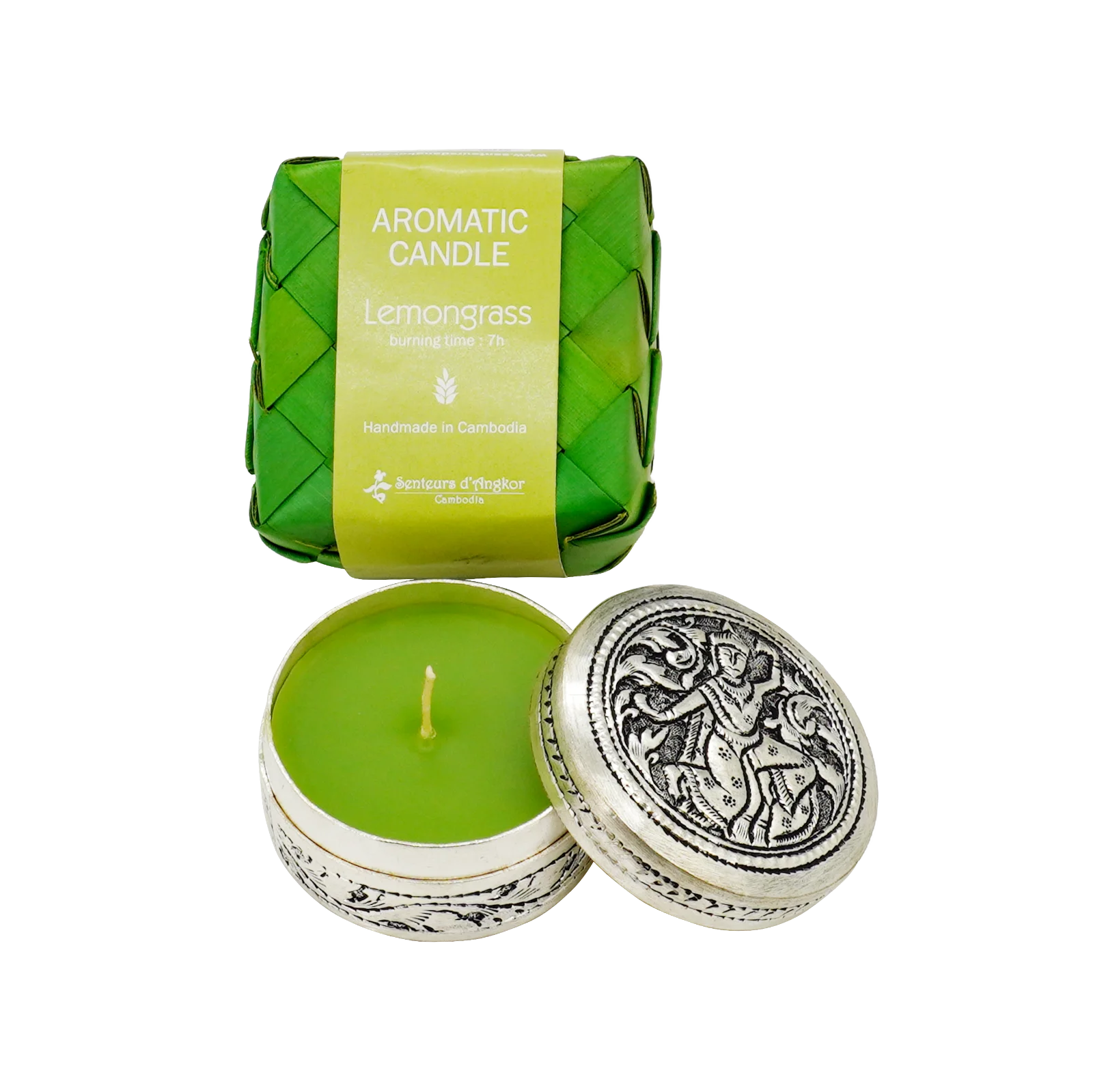 Candle in round silver box - Image 6