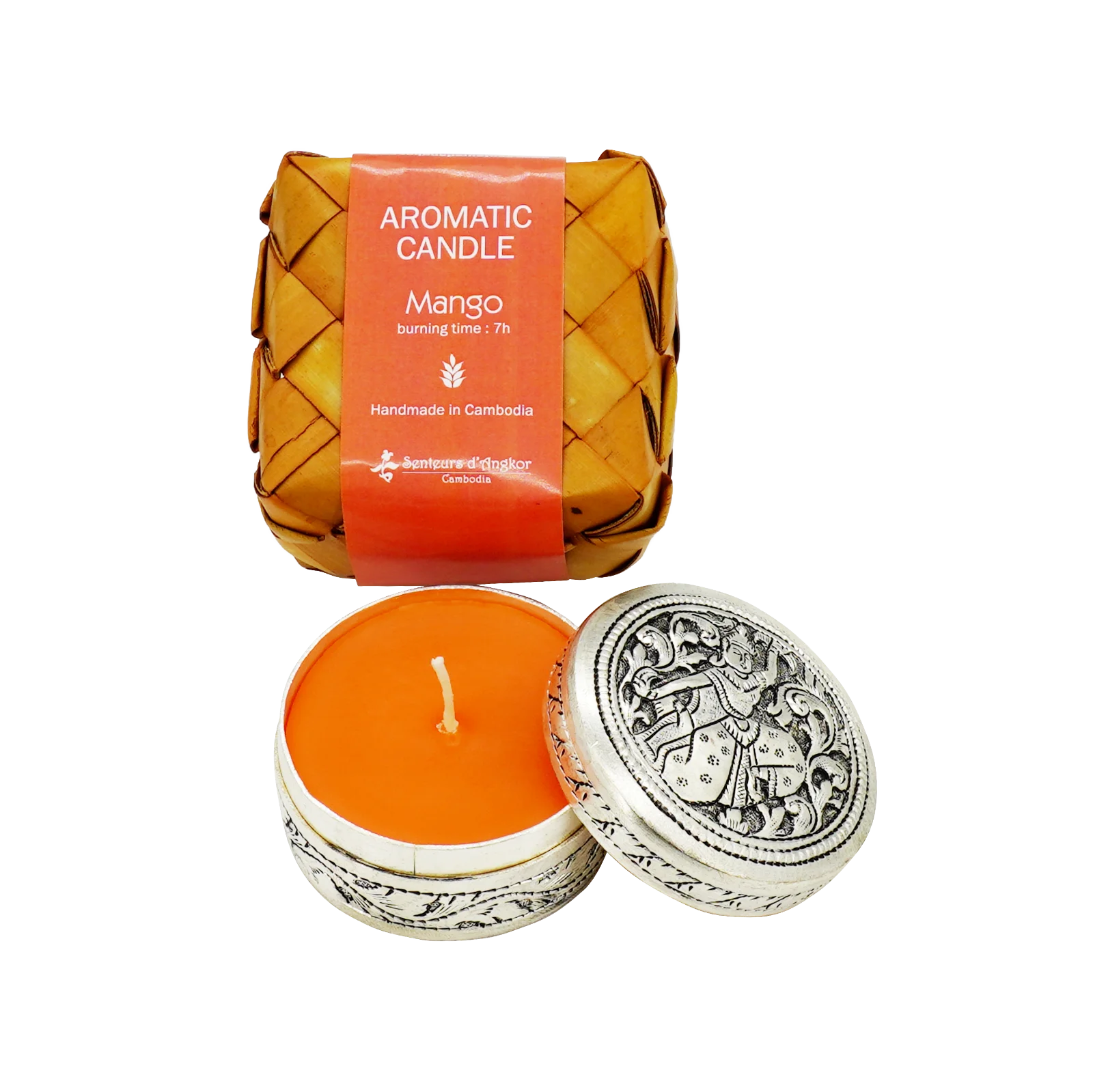 Candle in round silver box - Image 8