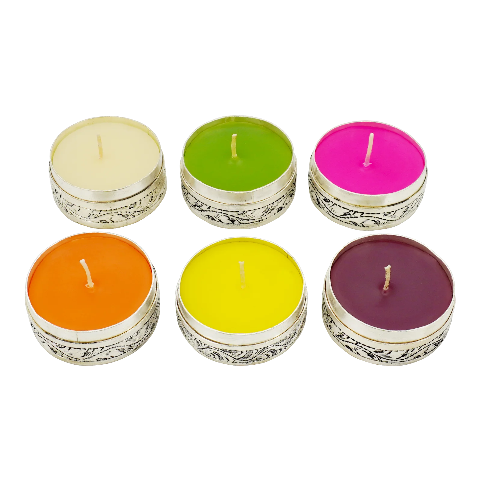 Candle in round silver box - Image 10