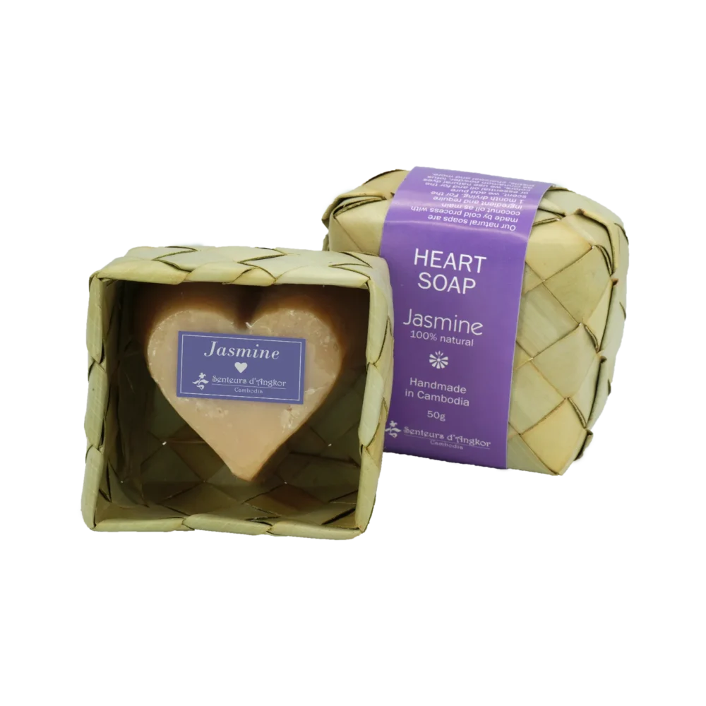 Heart shape soap display, jasmine