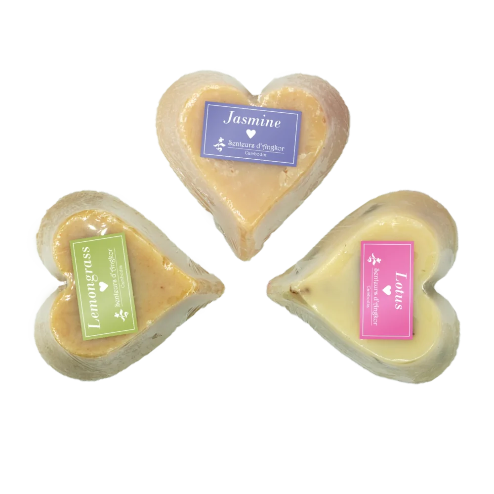 Heart shape soap display, all scents