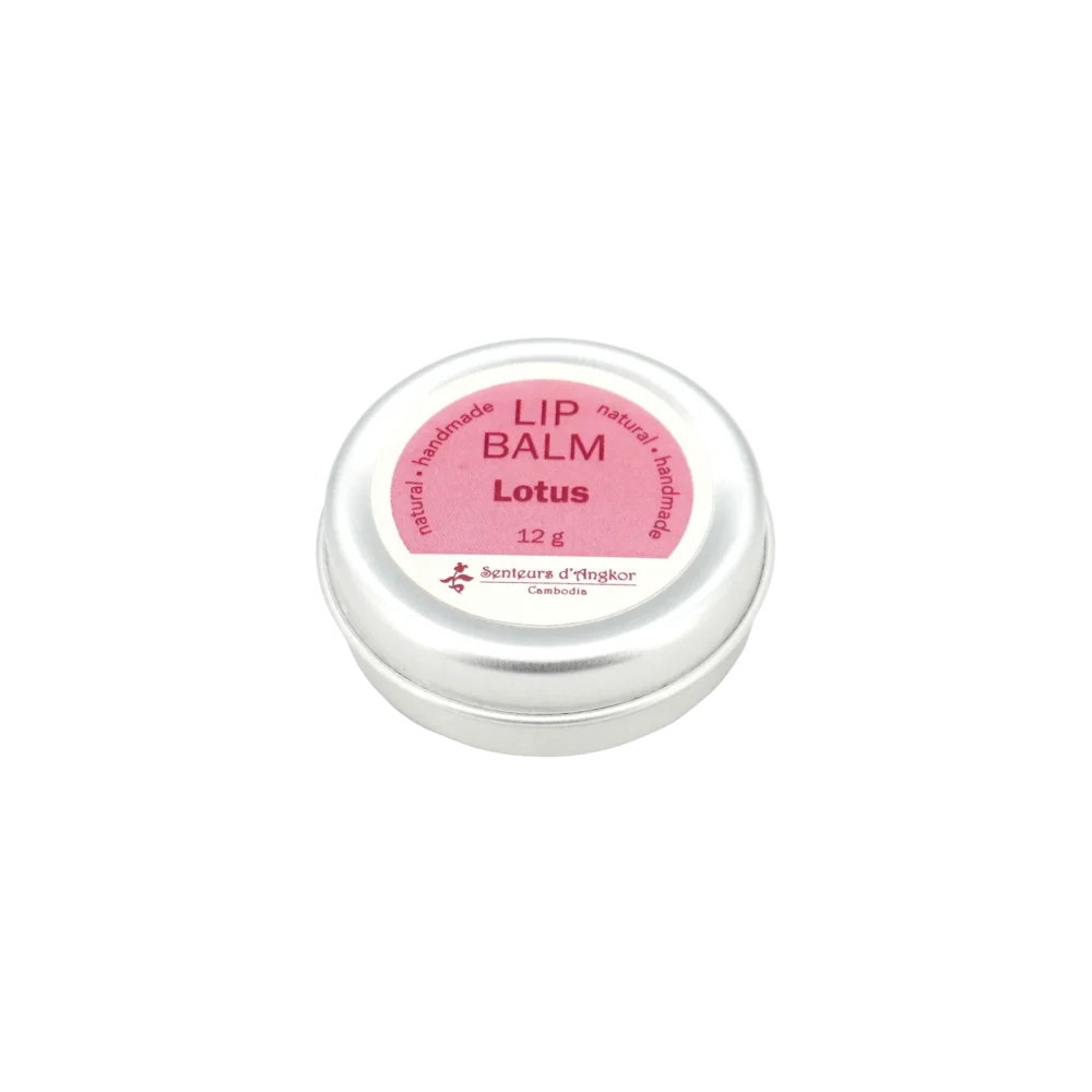 lip balm in aluminium box, lotus