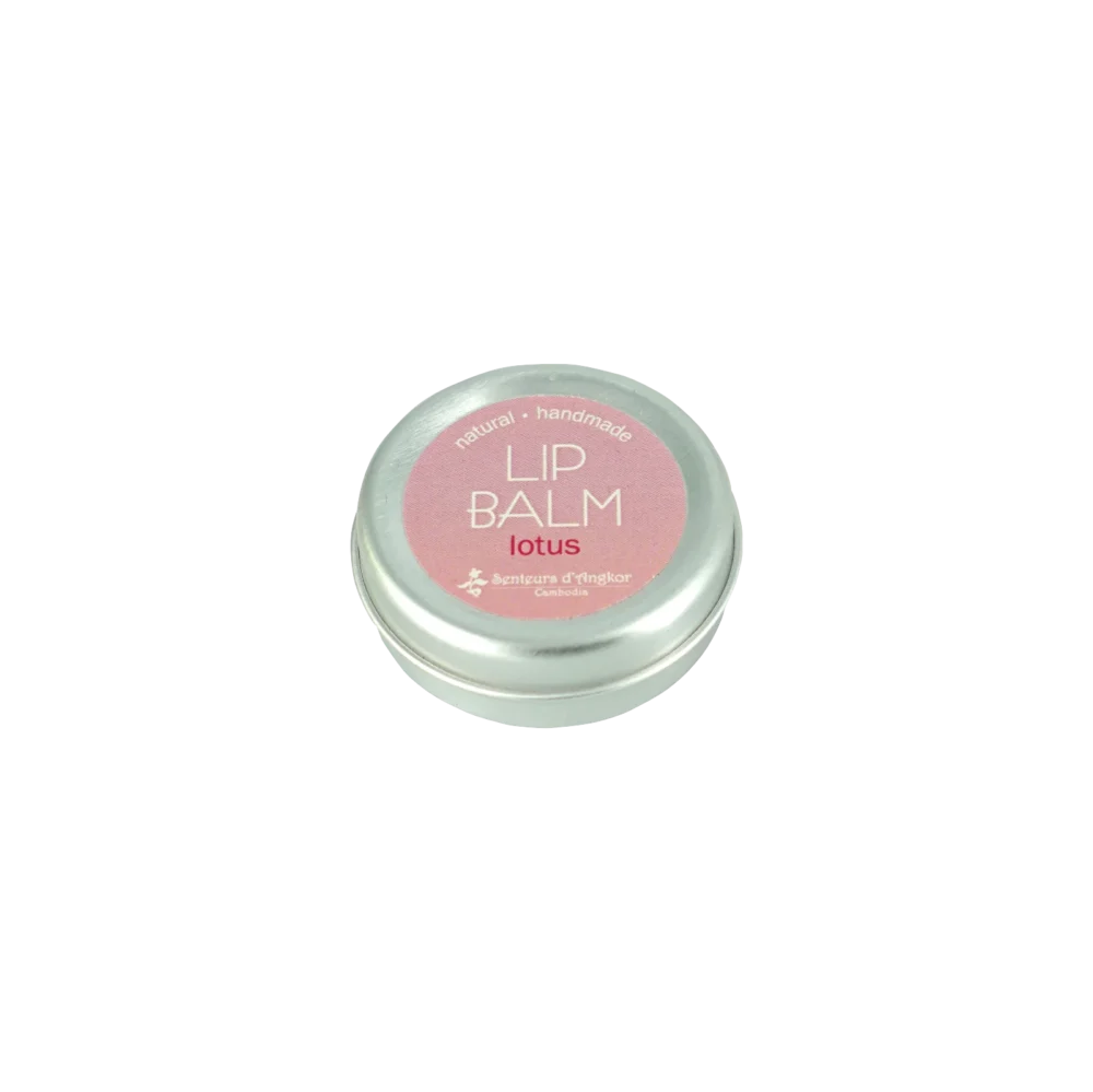 lip balm in aluminium box, lotus