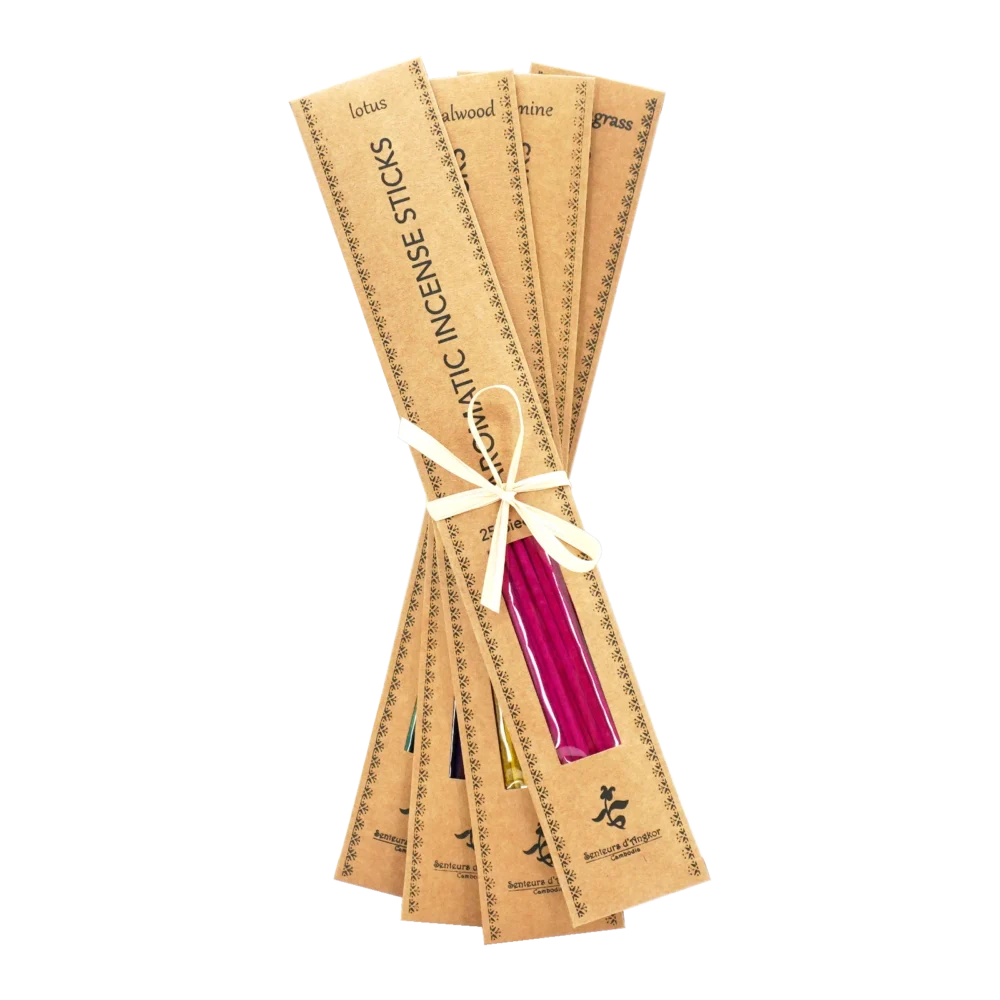 Incense sticks in kraft bag, all tied