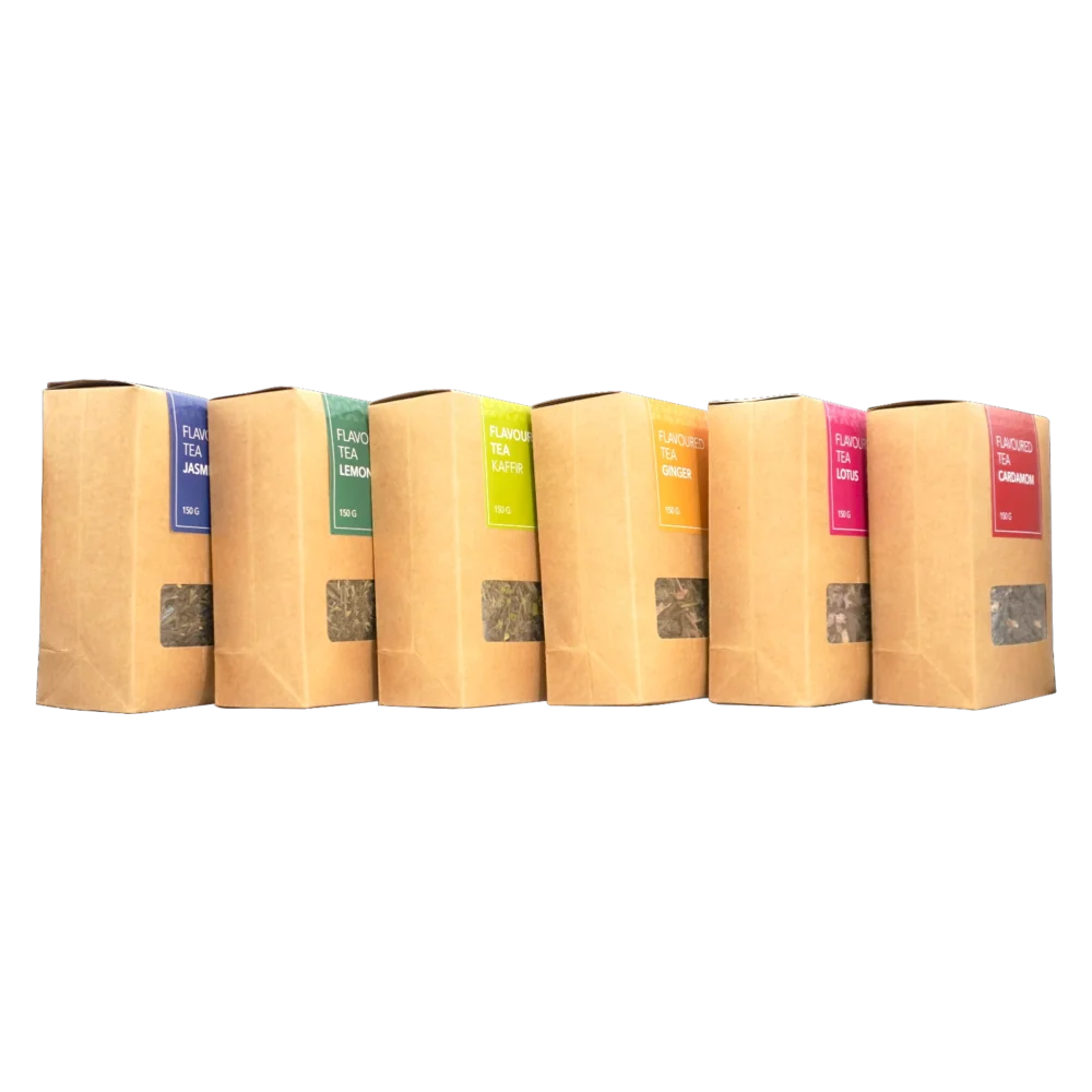 All tea range in kraft box, inline