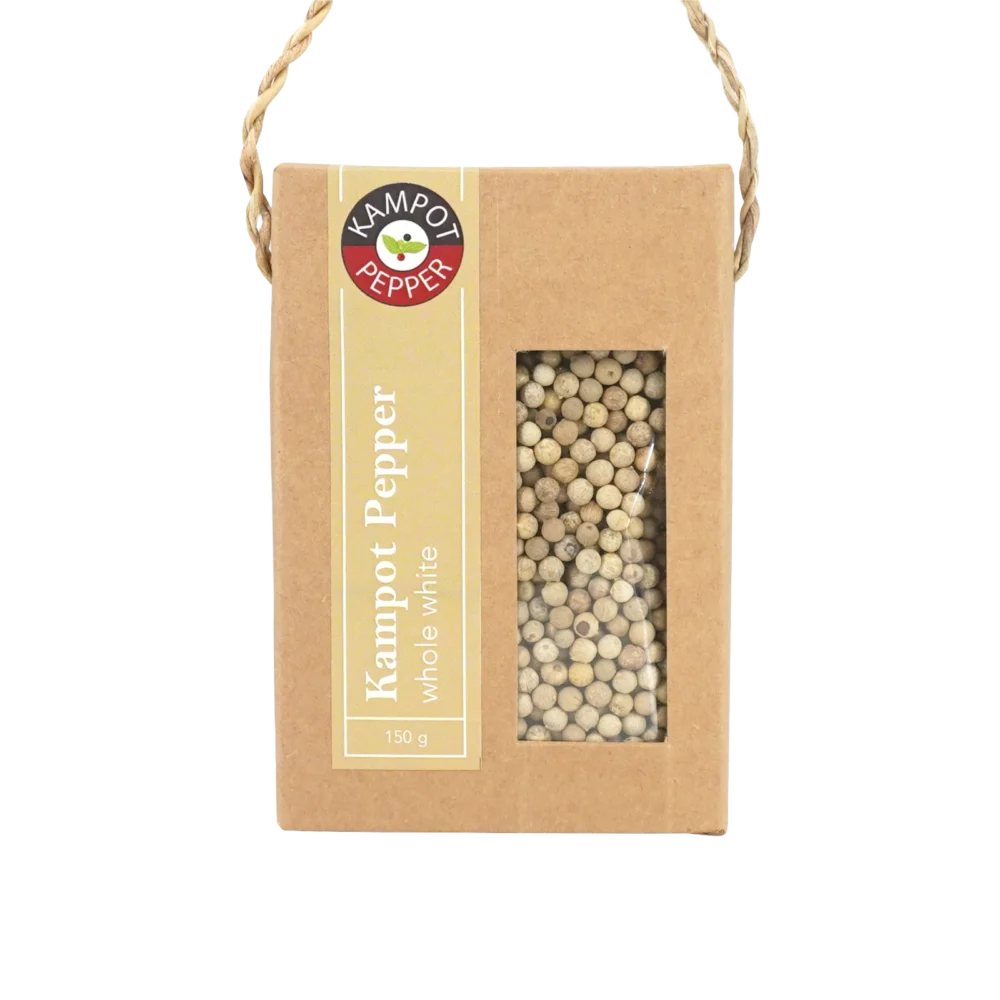 Authentic Kampot pepper, whole white
