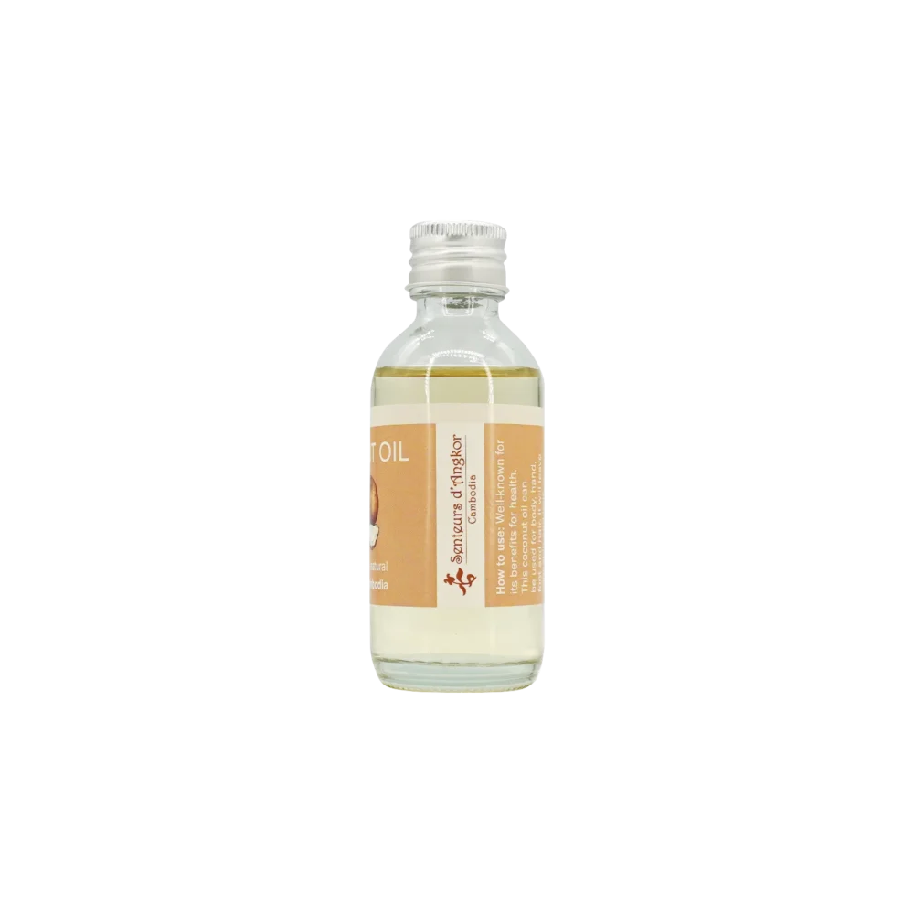 Coconut oil 60 ml, bottle side