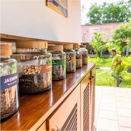 tea flavours at Senteurs d'Angkor café