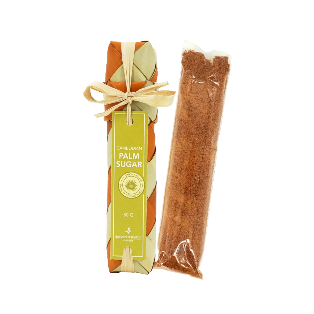 Palm sugar in Smok packaging made from palm sugar leaf