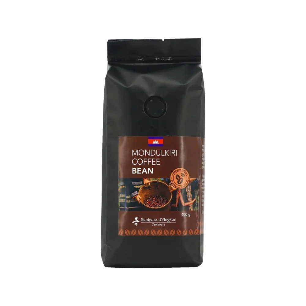 Mondulkiri coffee beans in large aluminium pack front