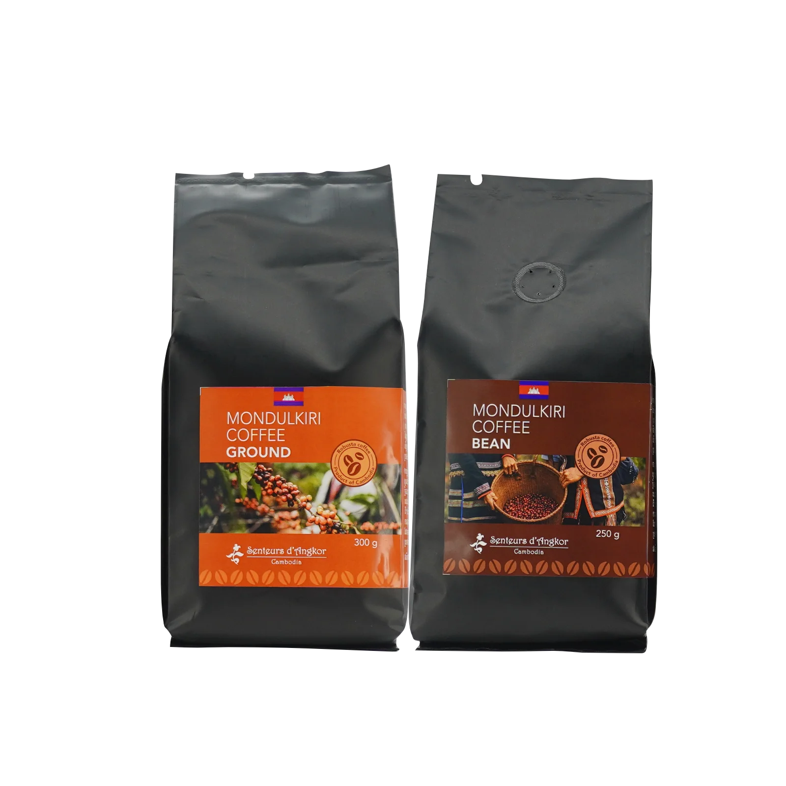 Mondulkiri coffee in small aluminium pack